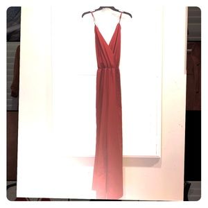 Long Red jumpsuit dress